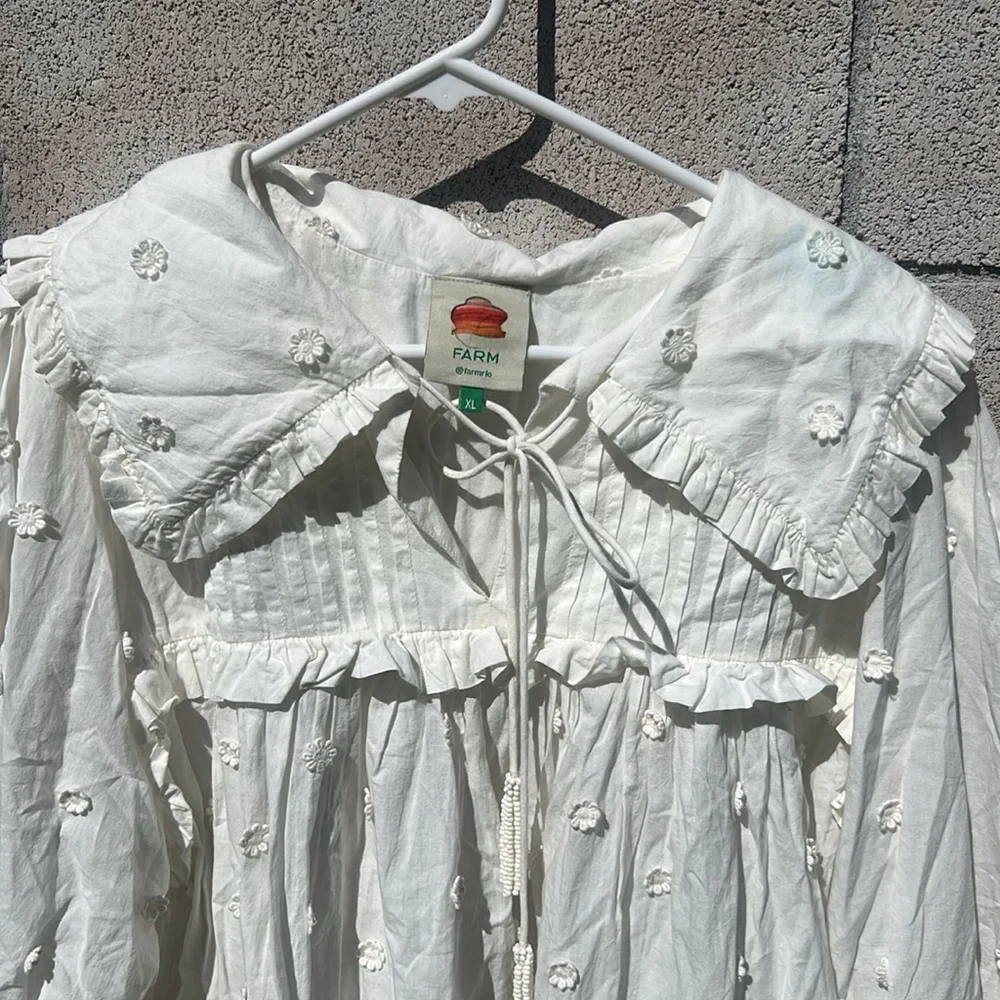 FARM Rio White Embroidered Blouse - Picture 3 of 6